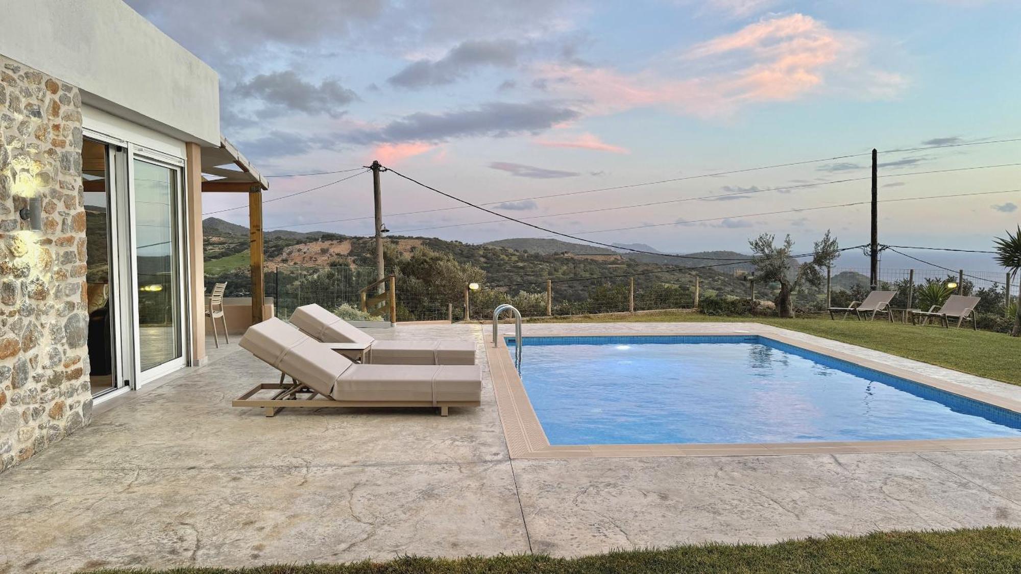 Villa Michael Triopetra Private Villa, Private Swimming Pool, Garden, Panoramic Sunset Exterior photo